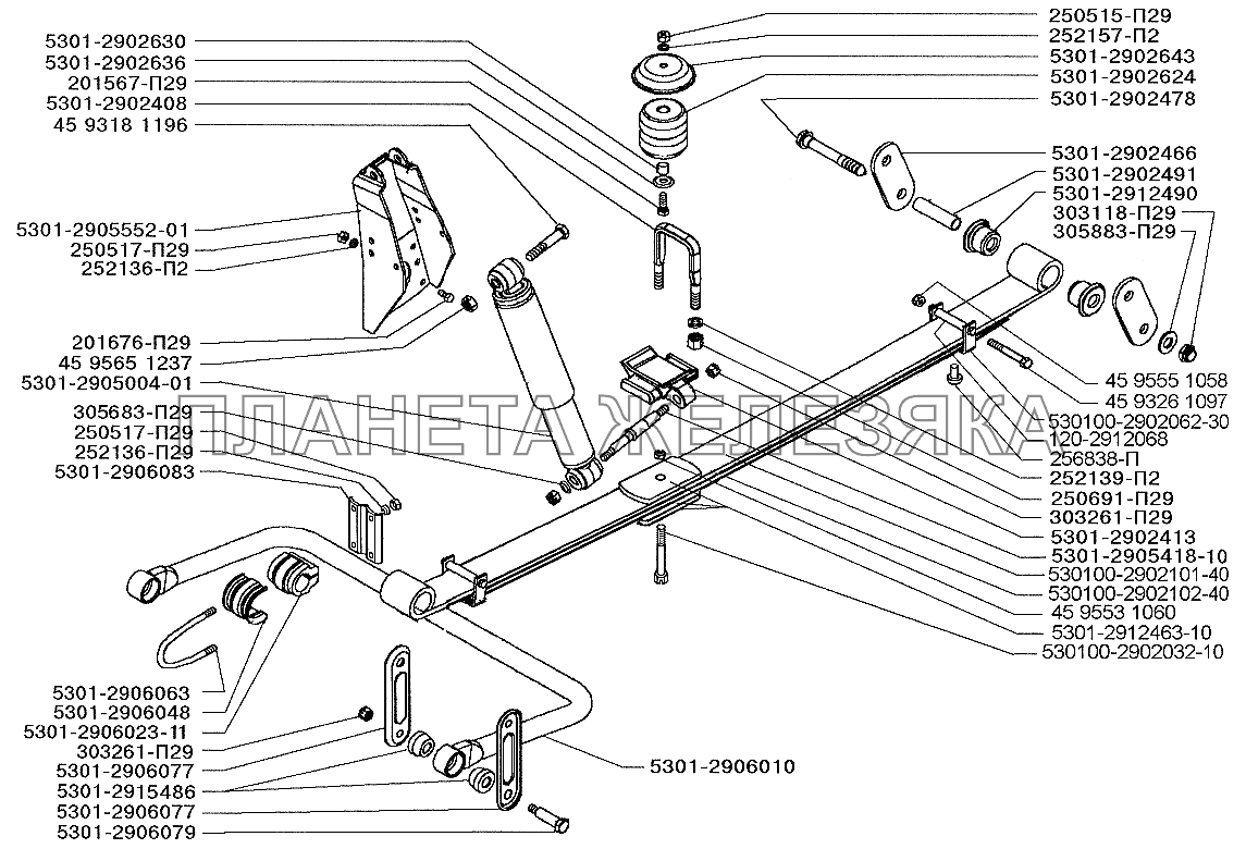 Малолистовая передняя подвеска ЗИЛ-5301 (2006)